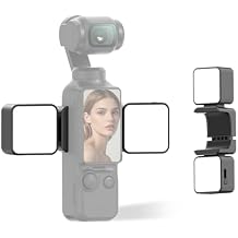 Light for DJI Osmo Pocket 3, Magnetic Mini Lights Portable Vlogging Camera Fill Light Fits Pocket 3 Camera, 300mAh 6000K 60 LUX CRI 95 8pcs Cold Warm lamp Beads Brightness (2 Lights)