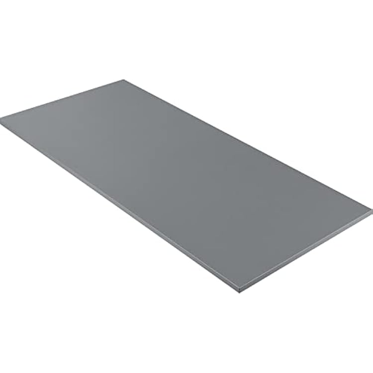 Kaboon Grey Tabletop Only 23.62 D x 59.1 W, Wood Desktop One Piece, Table Top for Standing Desk Frame, Laminate Countertop, Home and Office, Work Bench DIY