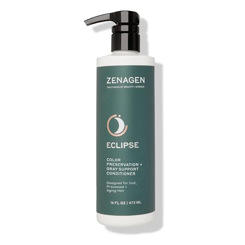Zenagen Eclipse Color Preservation  Gray Support Conditioner | Enhances Hair Color Vibrancy, Reduces Gray Appearance, Nourishes & Strengthens Aging Hair, Plant-Based, Color-Safe