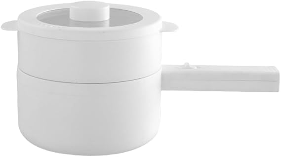 Multifunctional Electric Steamer, One Handle, 7.9 inches 20 cm, 6.6 gal 2 L, Smart Heat Retention, Electric Cooking Pot, Instant Ramen Pot, Electric Frying Pan Steamer, Mechanical