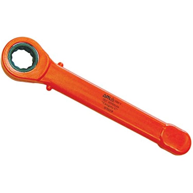Jameson JT-WR-07052 1000V Ratcheting Box Wrench Insulated Hand Tool, 12 inch