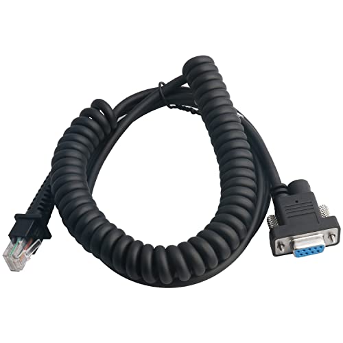 VOTTAN RS232 Barcode Scanner Serial Cable Compatible with Datalogic QD2131, QD2430, GD4400, GD4590, GPS4490 3M  9FT Coiled RS232 Port