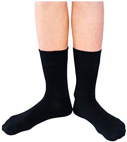 Remedywear Soft Moisturizing Eczema Socks for Adults,Inflammation Relief with Tencel and Zinc (Black, Small)