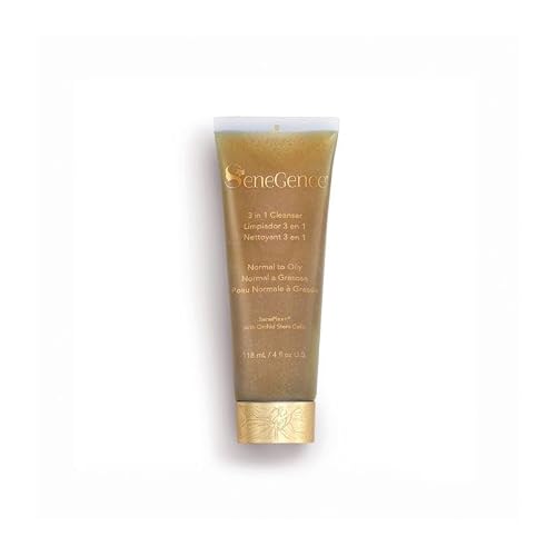 SeneGence 3 in 1 Cleanser for Normal to Oily Skin, 4 Fl Oz, Purifying, Exfoliating, and Toning Cleanser with Orange Exfoliator and Miracne for Fresh, Refined Skin