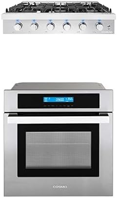Cosmo 2-Piece Kitchen Package, 36" Gas Cooktop & 24" Electric Wall Oven