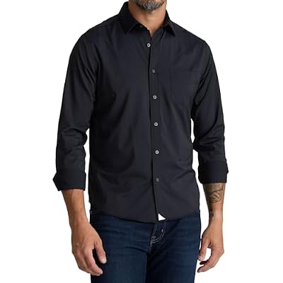 UNTUCKit Gironde - Untucked Performance Shirt for Men, Long Sleeve, Button down Dress shirt