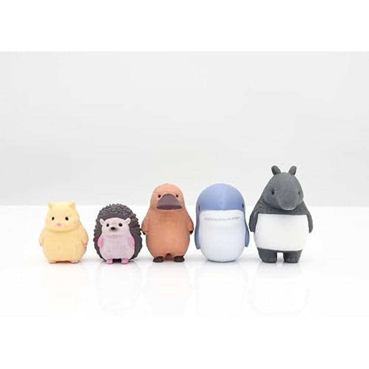 5 Types,Cute Malayan Tapir,Platypus,Hedgehog,Golden Hamster,Shark Standing Figures,Desktop car Ornaments,Capsule Toys