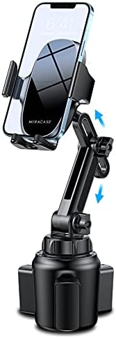 Miracase [Upgraded Version] Cup Phone Holder for Car, Universal Adjustable Long Neck Car Phone Mount Cradle Friendly Compatible with iPhone Samsung Google and All 4.0-7.0 inches Smartphones