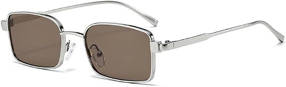 Sunglasses Retro Metal Square-Frame Sunglasses, Unisex, Stylish Streetwear Style Uv400 Glasses