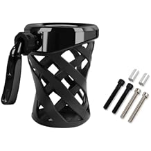 Universal Motorcycle Cup Holder for Harley Davidson Touring Road King, Dyna, Road Glide Limited, Fat Boy, Street Glide, Sportster XL883 1200, Electra Glide, Honda Goldwing GL1800 (5.3-inch)