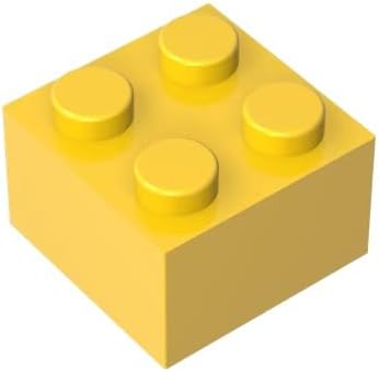 Gobricks GDS-540 Brick 2x2 50PCS Compatible with Lego 3003 DIY Parts and MOC Components for Major Brick Brands Color:Yellow 24