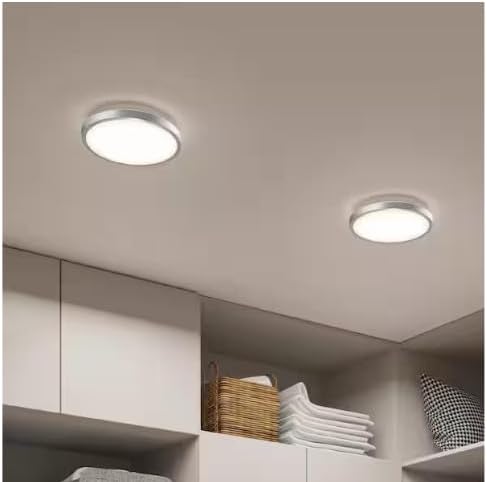 Europa 10 in. LED flush mount light 2 CCT silver - 2 pack