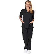Women Scrub Set V-Neck Medical Scrub Top and Pants