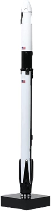 Falcon 9 Manned Dragon Spacecraft Rocket Model 1:233, Flying Model Rocket Kit, space lovers collectible desktop creative decoration aviation fans gifts