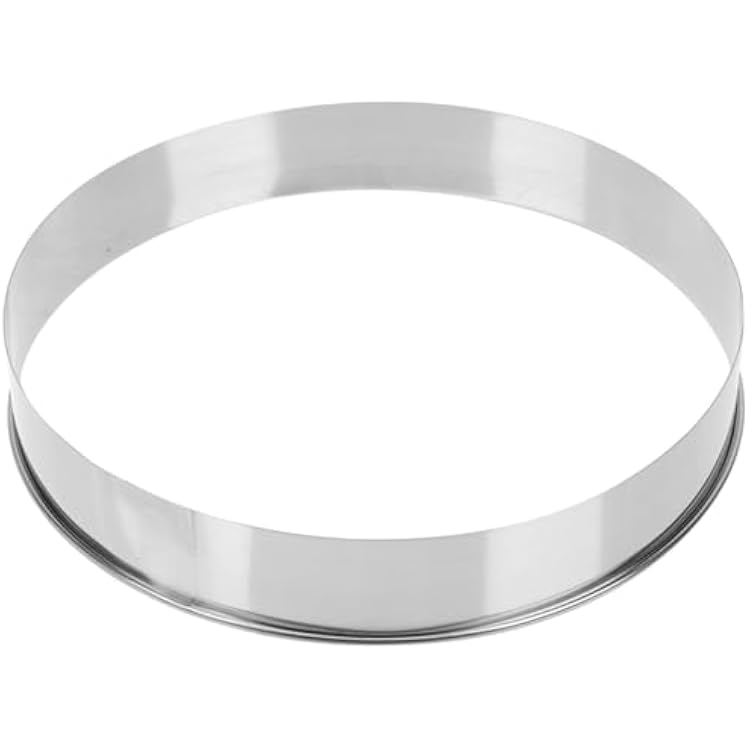 10 Inch Crumpet Rings, 10.6 x 1.2 in Cake & Pastry Rings, Stainless Steel Double Rolled Tart Nonstick Accessories for English Muffin, Dough Cutting, Egg Tart, Pizza, Pancake Baking Cooking
