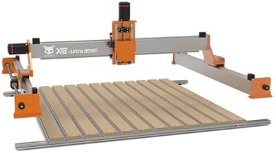 FoxAlien XE-Ultra 8080 CNC Machine + T-slot Hybrid Work Table and Base Frame Upgrade Kit for Wood Aluminum Acrylic Cutting Engraving