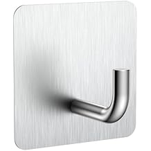 KRUI 1 Pcs Adhesive Wall Hooks for Emergency Fire Blankets, Heavy Duty Stainless Steel Wall Hanging Hooks Waterproof and Fireproof for Home Kitchen Bathroom Office