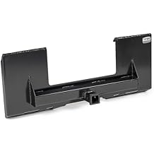 Titan Attachments Universal Cut Out Receiver Mount Plate, 1/4" Thick Skid Steer Plate Attachment, 2" Receiver Hitch, 3000 LB Weight Capacity, Quick Tach Steel Mount Plate Adapter