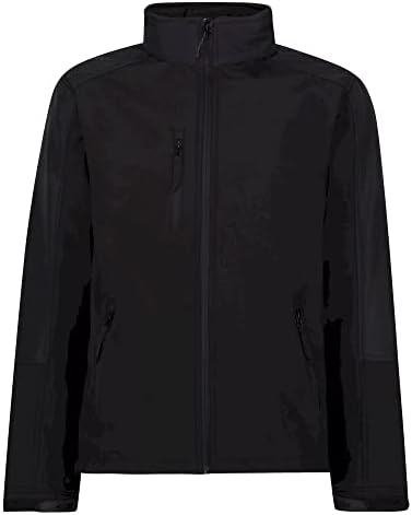 Regatta Mens Hydroforce 3-Layer Membrane Waterproof Breathable Softshell Jackets (S) (Black/Black)