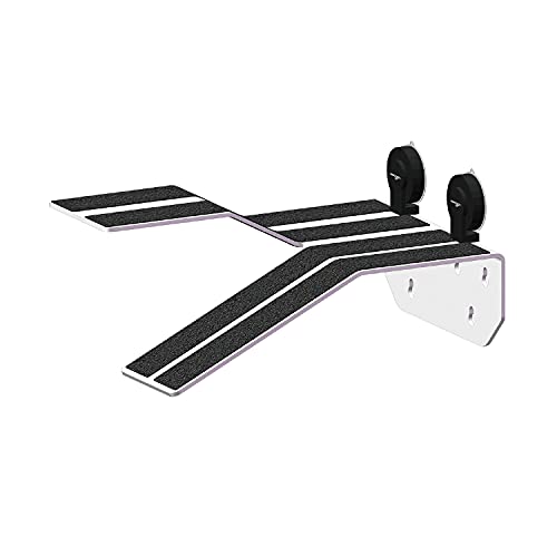 WACOOL Acrylic Large Turtle Dock with Ramp & Diving Platform, Deluxe Turtle Platform Ramp for Turtle Resting Climbing Diving with Suction Cup 16.9 x 11.2 x 5.9