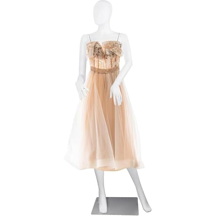 Female Mannequin Full Body Dress Form Sewing Model 70 Inches Adjustable Plastic Detachable Stand Realistic Display White