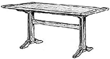 Project Paper Plan to Build Shaker Dining Table - Material Not Included
