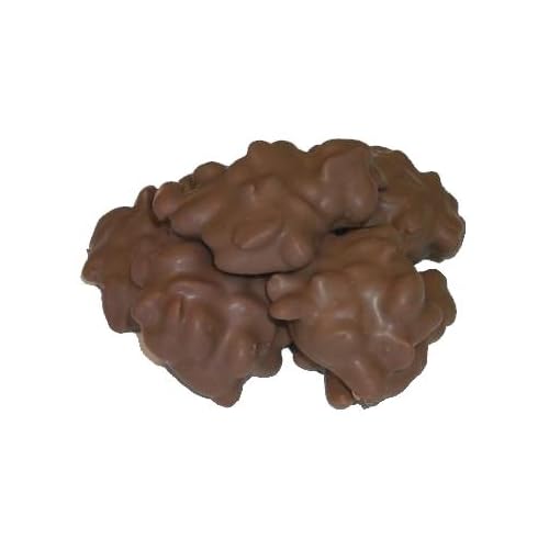Milk Chocolate Peanut Caramel Clusters by Its Delish, 2 lbs Bulk Bag | Gourmet Chocolate Covered Peanuts with Carmel Candy | Kosher Dairy