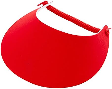 Otto Caps Fabric Foam Sun String Visor, Red