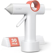 CLEVAST Cordless Hot Glue Gun, 5000mAh Rechargeable Mini Glue Gun with 30 Glue Sticks Set, 40s Fast Heating, Anti-Drip, Auto Shut-Off, Portable Kit for Arts & Crafts, DIY Projects & Home Repair