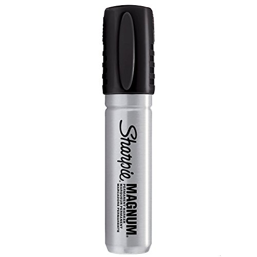 Sharpie Magnum Permanent Marker, Chisel Tip, Black, 4-Count