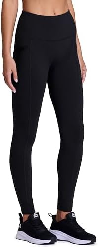 Avalanche Womens Winter Hiking Leggings, High Waist Full Length Fleece Lined Legging Fleece Yoga Pants with Pockets