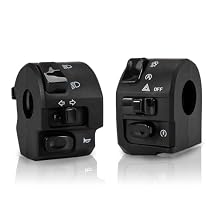 7/8" Motorcycle Handlebar Switch Universal 22MM Hand Control Switch Fit for High Low Beam Lamp Horn Signal Wires Ignition Stop Control