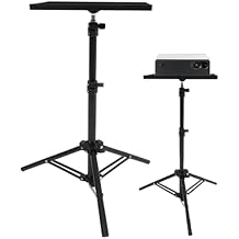 MAGICLULU Projector Stand Tripod 44.88 Inch Height Adjustable Tripod Stand Portable Projector Table with Tray for Office Home Movie Equiqment (Tray Size 7.09 x 9.84Inch)