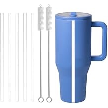 Replacement Straws Compatible with HydroJug Traveler 40 oz,Clear Drinking Straws for Hydrojug Traveler 40 oz Tumbler Cup,Reusable Straw Cleaner Brush for Hydrojug Traveler Tumbler Accessories