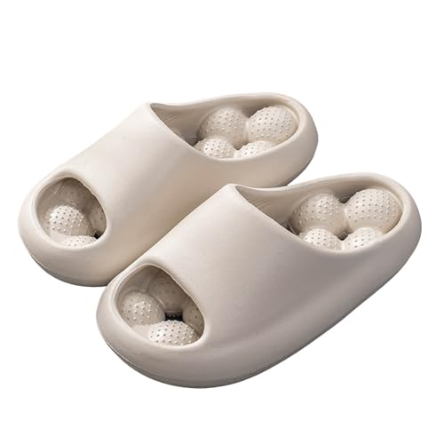 Pillow Slippers for Women Men Bubble Slides Non Slip Massage Slippers Cushion Thick Sole House Slippers Beach Sandals