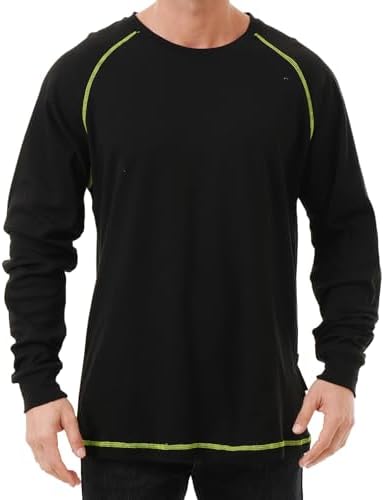 FR Shirts for Men 6 oz Hi Vis Fire Resistant Flame Resistant Long Sleeve Shirts High Visibility Cotton Welding Shirt CAT2
