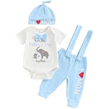 Newborn Baby Boy Clothes Short Sleeve Romper and Pants Hat Infant Boy Coming Home Outfit 3Pcs