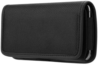 Compatible with Nokia 2780, 2760 and 2720v Flip Phone - Horizontal Oxford Cloth Belt Loop Waist Case