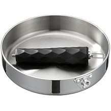CAMPINGMOON 3-Layer Camping Frying Pan 7.7 Inch Stainless Steel Detachable Handle Induction Open Fire Compatible CC-19