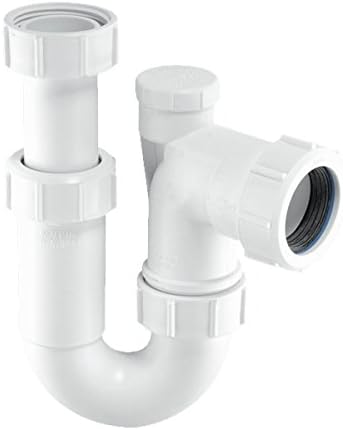 McAlpine ASC10V 1.5-Inch Adjustable Inlet Tubular Swivel Anti-Syphon 'P' Trap - White