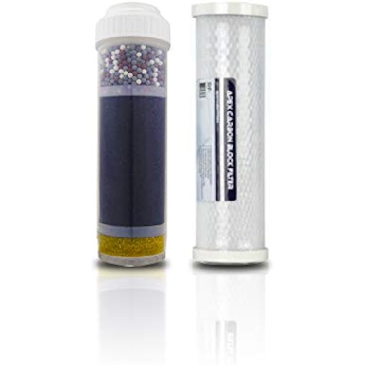 APEX EXPRT RF-2050 and RF-1010 2x10 Alkaline Home Water Filter Cartridge System for Reverse Osmosis, Carbon, Charcoal, Sediments Remineralization Water Filter, Water Mineralizer for ph Balance