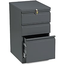 HON Company Mobile Ped,Box/Box/File,R Pull,15amp;quot;X19-7/8amp;quot;X28amp;quot;,Charcoal