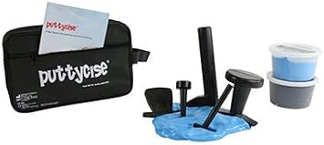 Puttycise TheraPutty Economy Set, 5 Tools, 2 x 1 lb. Putties, Hard (Blue and Black)