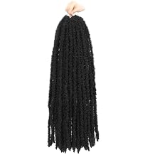 Butterfly Locs Crochet Hair 24 Inch Fairy Butterfly Locs 6 Packs Distressed Locs Pre Looped Crochet Hair for Black Women Crochet Butterfly Locs for Daily (24 Inch-6 Packs-1B)