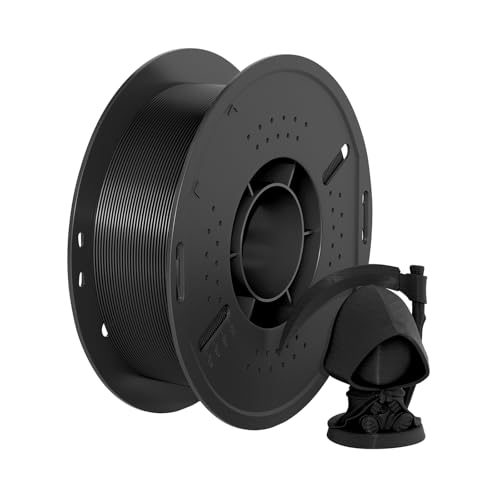 PETG 3D Printer Filament, 1.75mm, 1082FT, 1kg Spool 2.2lbs, -0.02mm Accuracy - Impact-Resistant, Vacuum Packed, Perfect Printing Results, Black, Compatible with Most 3D Printers