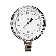Ashcroft 14902.5 Dual-Scale Vacuum Gauge 100" WC and 25 kPa