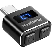 Meatanty Metal USB-C Tiny Mouse Jiggler, Mouse Mover Undetectable, Automatic Shaker with Separate Mode and ON/Off Buttons, Mouse Moving Device LED Screen, Wiggler Giggler Keep Computer/PC/Laptop Awake