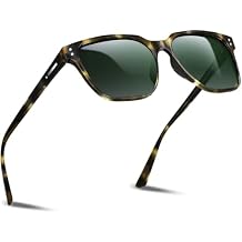 DADA-PRO Polarized Sunglasses Men Women Black Retro Square Mirrored Sun Glasses for Driving Fishing Golf UV Protection Shades