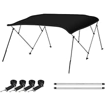 Naviskin 10 Optional Colors Available 3-4 Bow 13 Different Size Bimini Top Cover Includes Mounting Hardwares,Storage Boot with 1 Inch Aluminum Frame