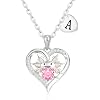 Mothers Day Gifts for Daughter - Axolotl Initial Necklace, 14K Gold Plated Heart Axolotl Pendant A-Z Initial Necklace Cute Gold/Silver Necklace Birthday Gifts for Women Teens